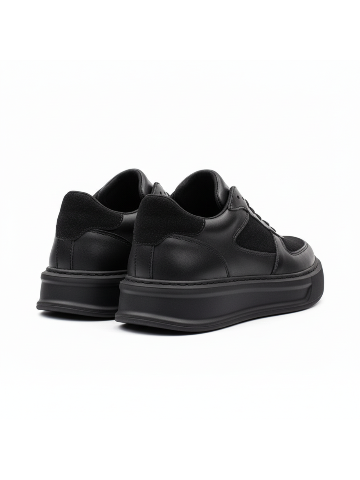 Apollo Moda men's Artemis Eclipse black chunky sole sneaker, fourth angle