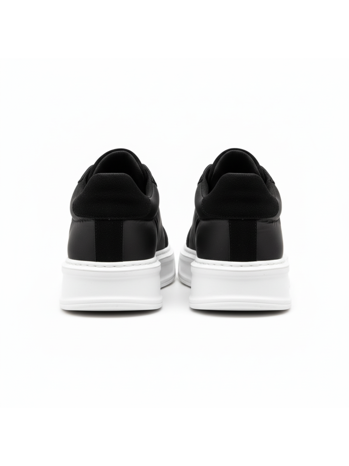 Genesis Shadow black and white casual sneaker by Apollo Moda, fourth angle