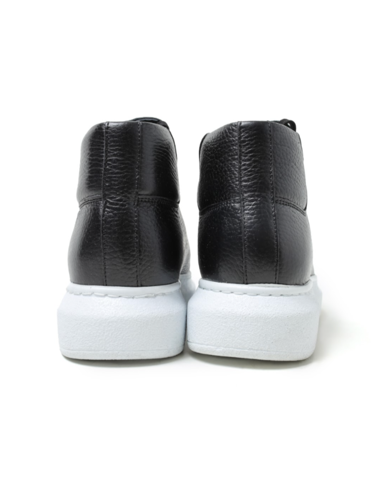 Apollo Moda Kelly Midnight Majesty men's black and white high-top lace-up boot, sixth angle