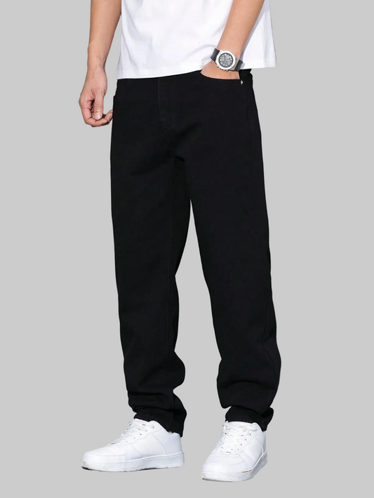 Men's Simple Style Casual Daily Solid Color Jeans