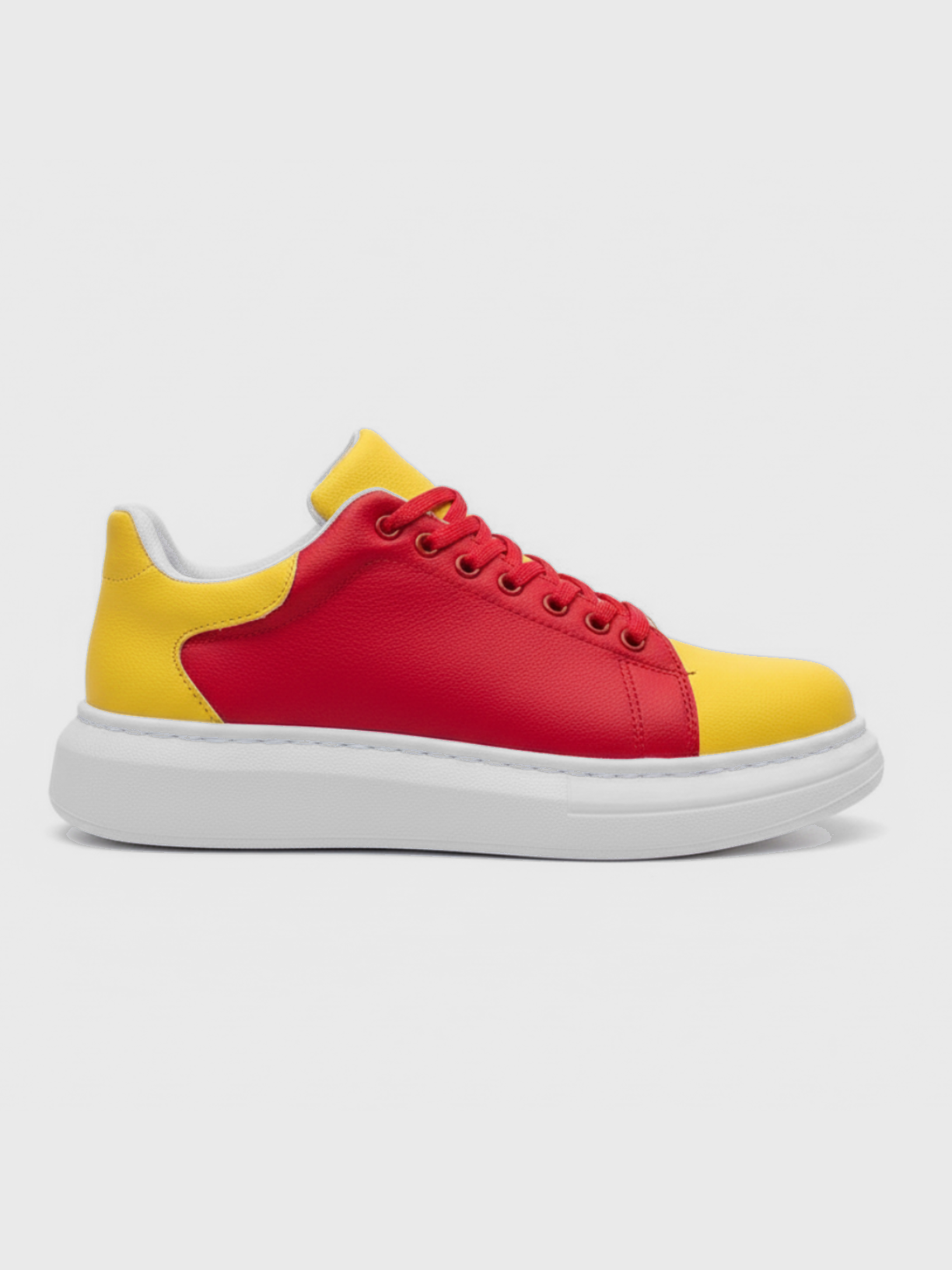 Apollo Moda Men's Luna Inferno red and yellow colorblock sneaker, main product photo