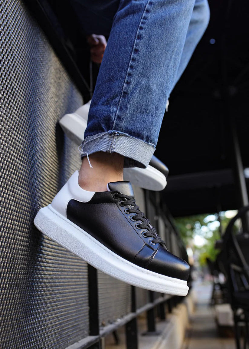 Pluto X Midnight Black casual sneaker in black by Apollo Moda, view 5